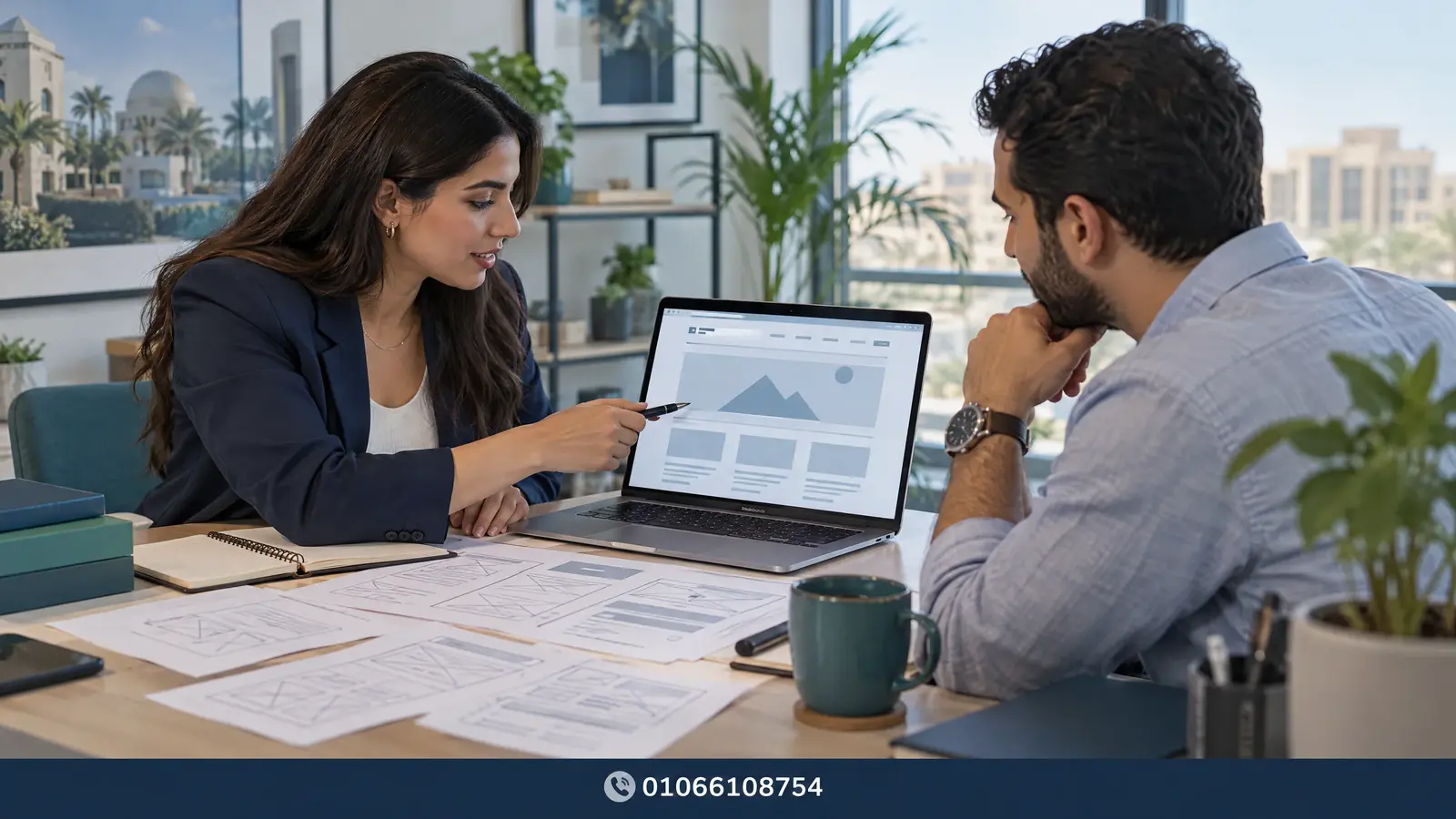 تخطيط مشروع تصميم موقع بين العميل والمصمم