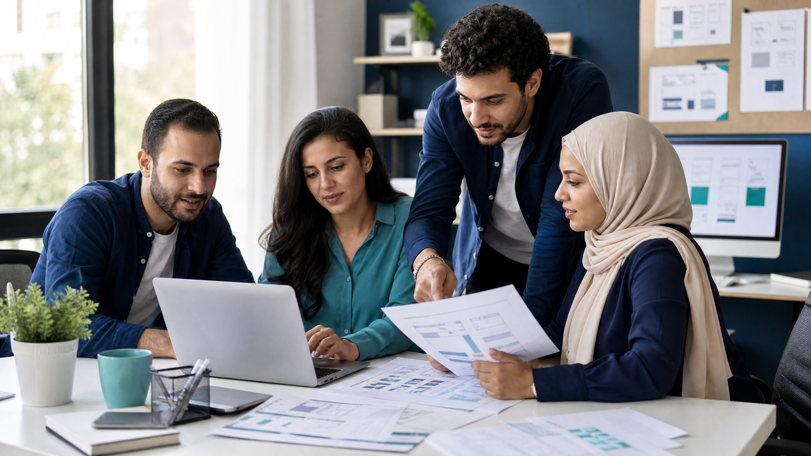 فريق مصري يناقش استراتيجية موقع إلكتروني ومخططات تجربة المستخدم