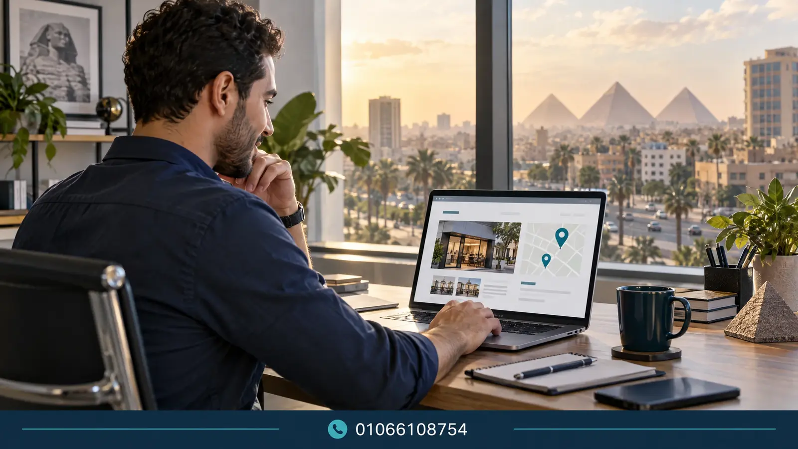 صاحب نشاط يراجع موقعه ومعلومات الظهور المحلي