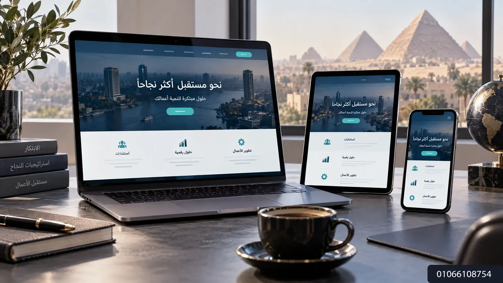 موقع متجاوب يعمل على الهاتف والكمبيوتر